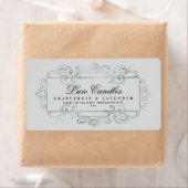 豪華な銀箔エレガントライトグレー製品 ラベル (インサイチュ)