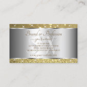 豪華な銀金ゴールドグリッタースパークスターズモノグラム 名刺 (裏面)