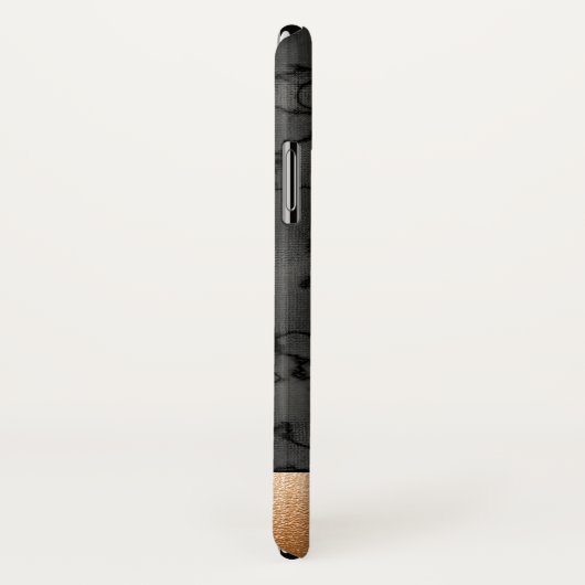 豪華な銅と黒のマーブル模様 Case-Mate iPhoneケース (裏面/右)
