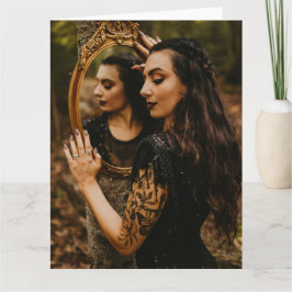 豪華な鏡グリーティングカード カード