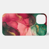 豪華な青と紫のアルコールインクフォンケース iPhoneケース (裏面横)