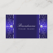 豪華な青王室のい四角い宝石の装飾品 名刺 (正面)