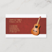 豪華な音楽の先生のギターのエレガントな絹の終わり 名刺 (正面)