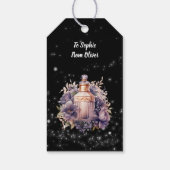 豪華な香水ブラック ギフトタグ (裏面)