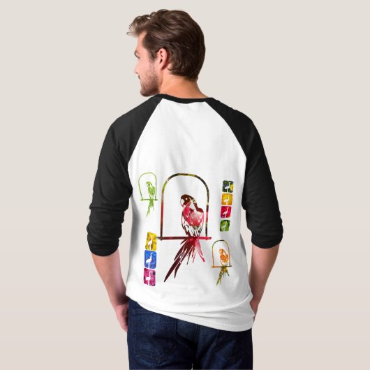 豪華な鳥 Tシャツ (裏面フル)