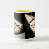 豪華な黄金のシンボルのアートワーク マグカップ (中央)