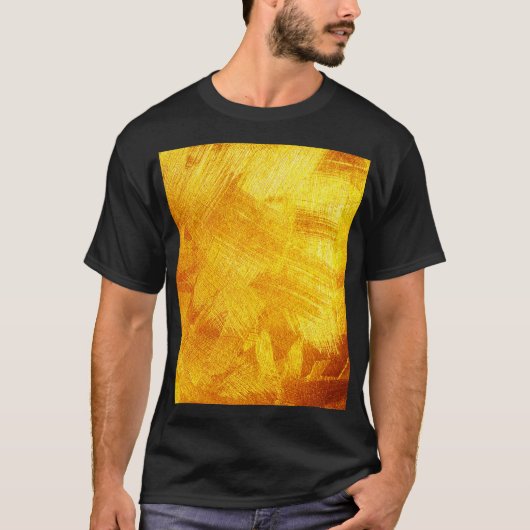 豪華な黄金のテクスチャ、抽象芸術の背景。 Tシャツ (正面)