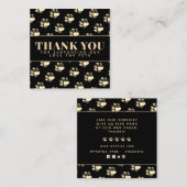 豪華な黄金の足のパタ感謝していーン  スクエア名刺 (正面/裏面)