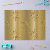 豪華な黄金の雪片クリスマス 薄葉紙 (クラフト)