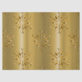 豪華な黄金の雪片クリスマス 薄葉紙 (正面)