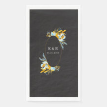 豪華な黄金ターコイズモノグラム結婚ズ