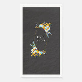 豪華な黄金ターコイズモノグラム結婚ズ