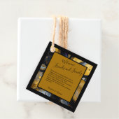 豪華な黒い金ゴールドは大理石結婚を食べる フェイバータグ (インサイチュ)