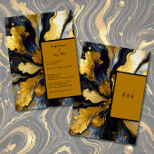 豪華な黒い金ゴールド大理石結婚式招待状