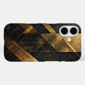豪華な黒と金の抽象幾何学 Case-Mate iPhoneケース (裏面 (横))