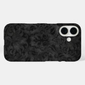 豪華な黒のブロケードデザイン Case-Mate iPhoneケース (裏面 (横))