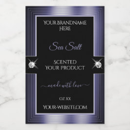 豪華な黒の光沢のある鮮やかな製品ラベル フードラベル