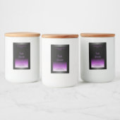 豪華な黒紫色の製品ラベルソフトグリッター フードラベル (ボトル)