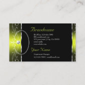 豪華な黒華美黄縁ど写真付き 名刺 (裏面)