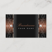 豪華な黒褐色の四角い宝石の装飾品 名刺 (正面)