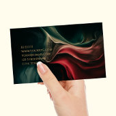 豪華な黒 赤 緑 金 エレガント グラム チック 名刺