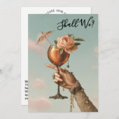 *～* 豪華な３Ａ１０１カクテル　写真　バチェロレッテパーティー 招待状 (正面/裏面)