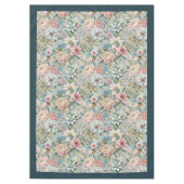 豪華な18世紀インスパイアの繊細な花模様 テーブルクロス (正面)