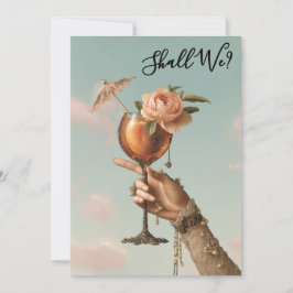 *～* 豪華な3 A101 カクテル フォト  ブライズパーティ 招待状