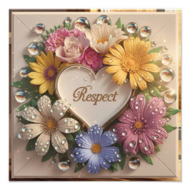 豪華な3Dグリーティングカードとフローラデザイン フォトプリント           