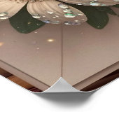 豪華な3Dグリーティングカードとフローラデザイン ポスター (角)