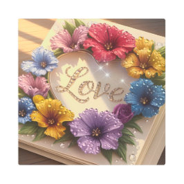 豪華な3Dグリーティングカードとフローラデザイン メタルプリント