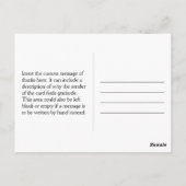 豪華な「ご親切に感謝しています」ポストカード ポストカード (裏面)