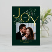 豪華な 喜びの ホリデー カード クリスマス カード (立ち正面)