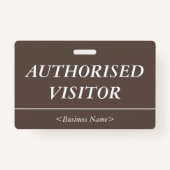 豪華な「正規ビジター」バッジ バッジ (裏面)