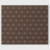 豪華な（紋章の）フラ・ダ・リ飾り包装紙 ラッピングペーパー (フラット)