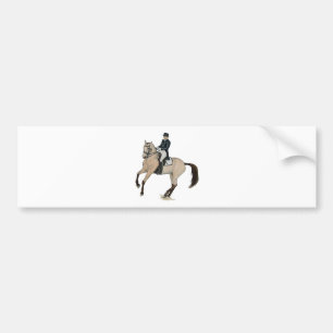 豪華なBuckskinの馬場馬術の馬の芸術 バンパーステッカー