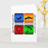 豪華なSkydiving カード (黄色い花)