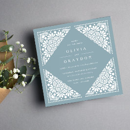 豪華アートスクエア結婚式招待状 | ターコイズ 招待状