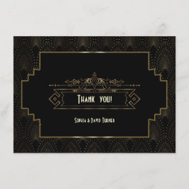 豪華アートデコ グレートギャツビー ウェディング サンクス サンキューカード