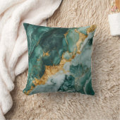 豪華エメラルドグリーン大理石ピローカバー クッション (ブランケット)