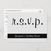 豪華エレガントで「r.s.v.p.」 ポストカード (正面/裏面)