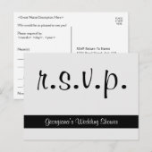 豪華エレガントで「r.s.v.p.」 ポストカード (正面/裏面)