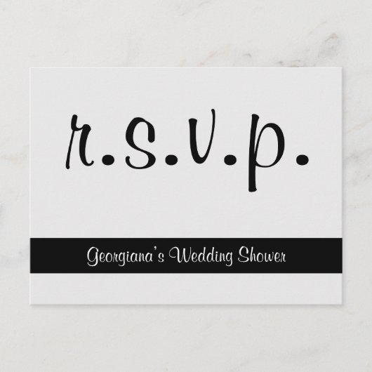 豪華エレガントで「r.s.v.p.」 ポストカード (正面)