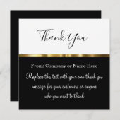 豪華エレガントなお礼の封筒 サンキューカード (正面/裏面)