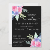 豪華エレガントなシンプルフローラ 招待状 (正面)