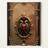 豪華エレガントなハートエンブレム。 プランナー手帳 (裏面)