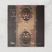 豪華エレガントなハートエンブレム。 プレイスカード (外部開封)