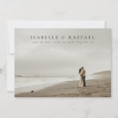 豪華エレガントなフォーマルフォトブラックブルー結婚ズ セーブザデート (正面)