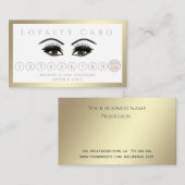 豪華エレガントな発光金ゴールドまぶしがメイクアップ ロイヤリティカード (正面/裏面)