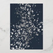 豪華エレガントな結婚葉の箔張り 箔招待状 (裏面)